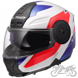 KASK LS2 FF902 SCOPE II DURIA WHITE BLUE RED-06 XL