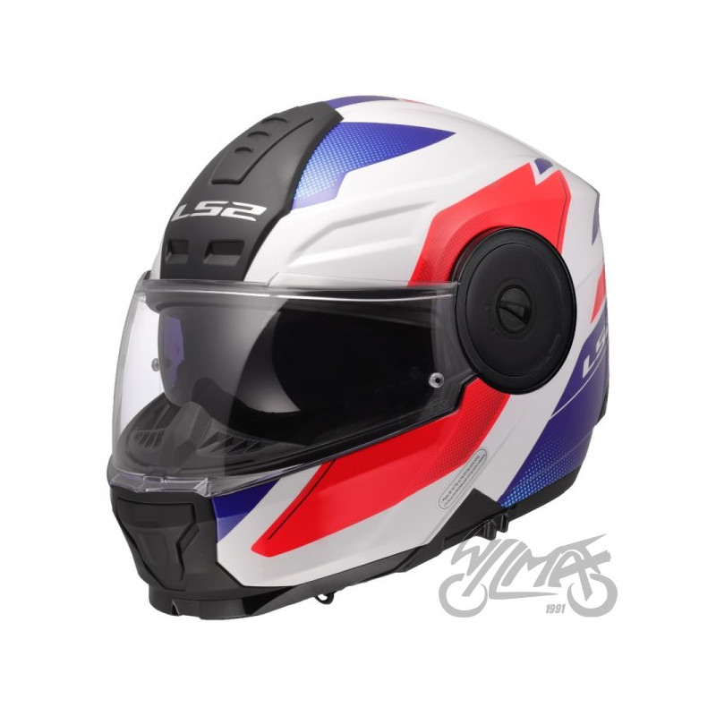 KASK LS2 FF902 SCOPE II DURIA WHITE BLUE RED-06 XL
