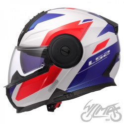 KASK LS2 FF902 SCOPE II DURIA WHITE BLUE RED-06 XL