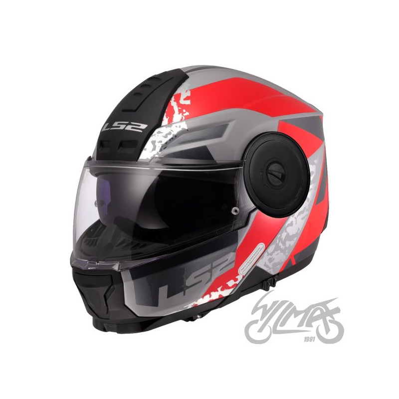 KASK LS2 FF902 SCOPE II OXYD GREY RED-06 L+PNLCK
