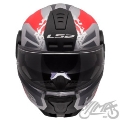KASK LS2 FF902 SCOPE II OXYD GREY RED-06 L+PNLCK