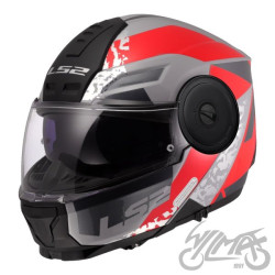 KASK LS2 FF902 SCOPE II OXYD GREY RED-06 XL+PNLCK