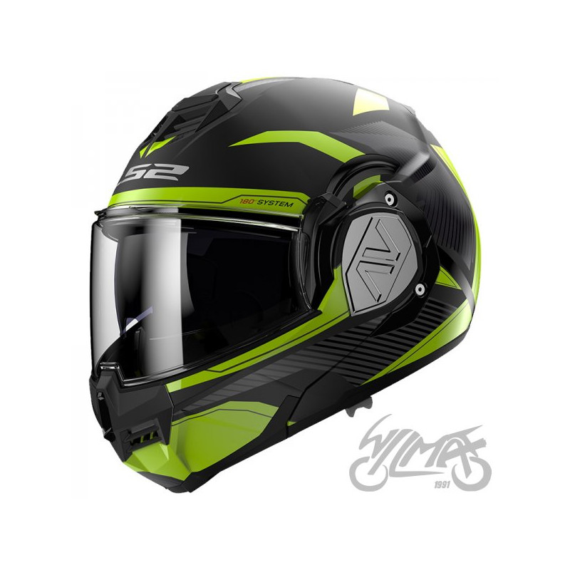 KASK LS2 FF906 ADVANT REVO BLACK H-V YELLOW-06 L