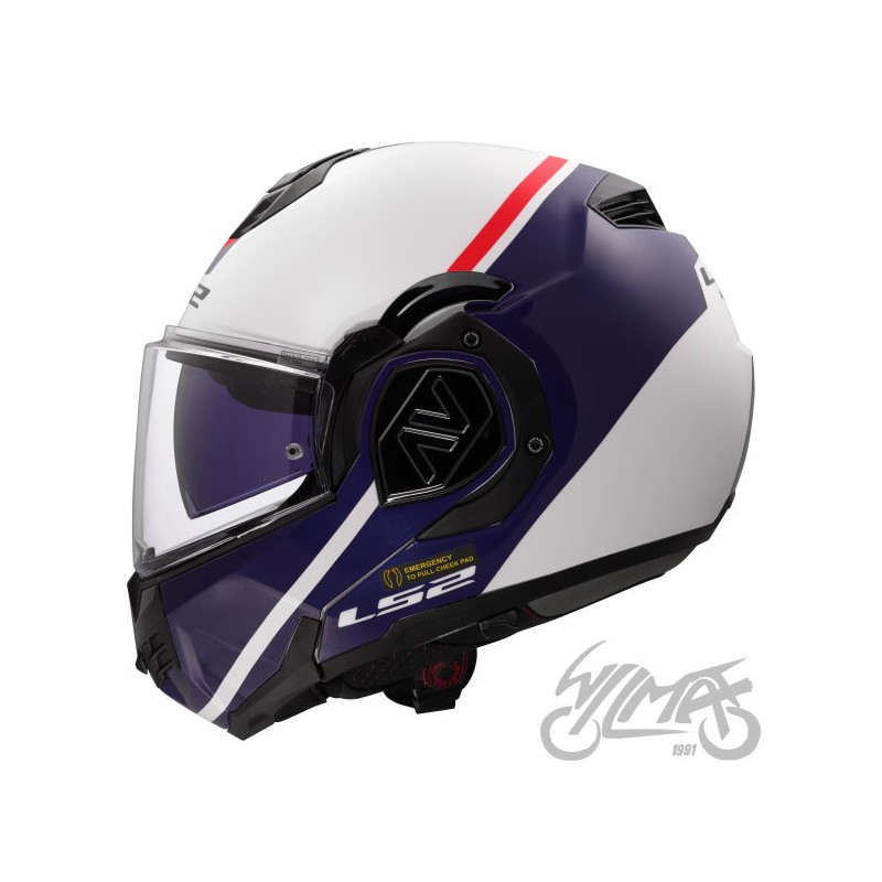 KASK LS2 FF906 ADVANT SWIPE WHITE BLUE-06 S