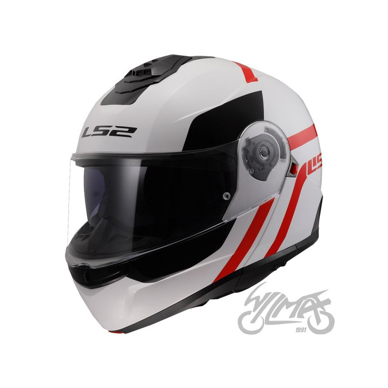KASK LS2 FF908 STROBE II AUTOX WHITE RED-06 M