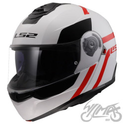 KASK LS2 FF908 STROBE II AUTOX WHITE RED-06 XXL