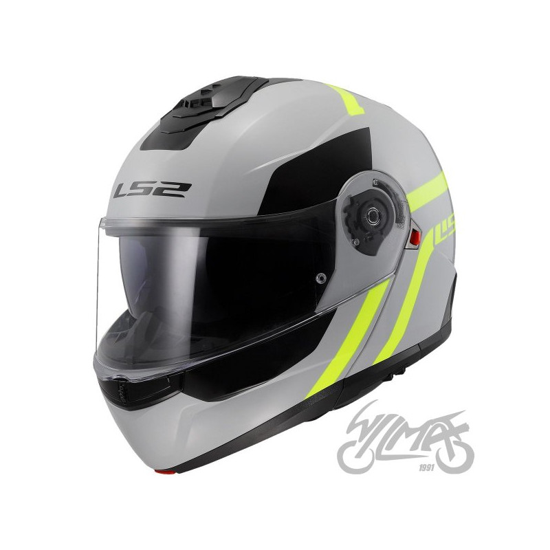 KASK LS2 FF908 STROBE II AUTOX GREY H-V YEL-06 XS