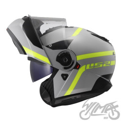 KASK LS2 FF908 STROBE II AUTOX GREY H-V YEL-06 S