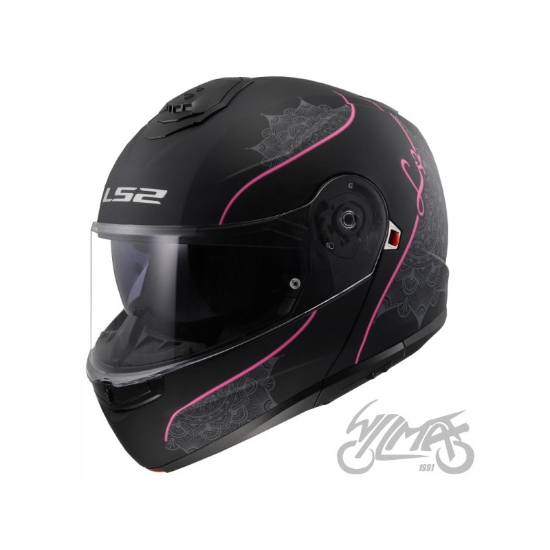 KASK LS2 FF908 STROBE II LUX M.BLACK PINK-06 L