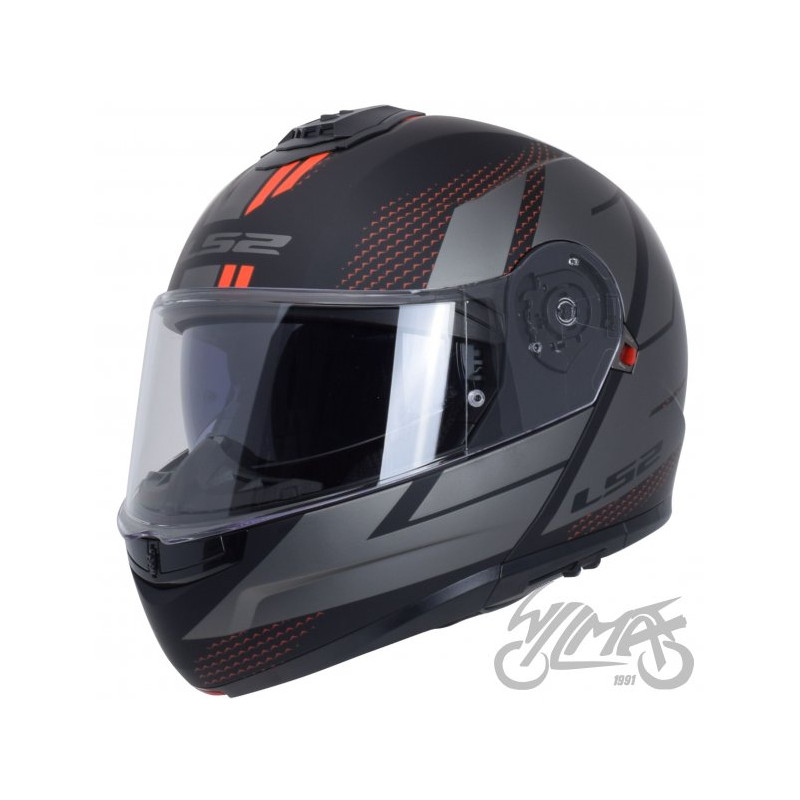 KASK LS2 FF908 STROBE II CODE M. BLACK GREY-06 XS