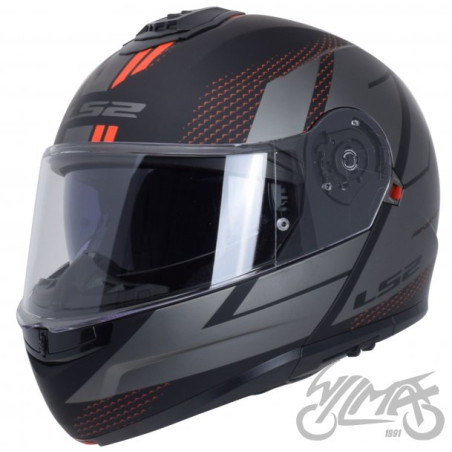 KASK LS2 FF908 STROBE II CODE M. BLACK GREY-06 XS