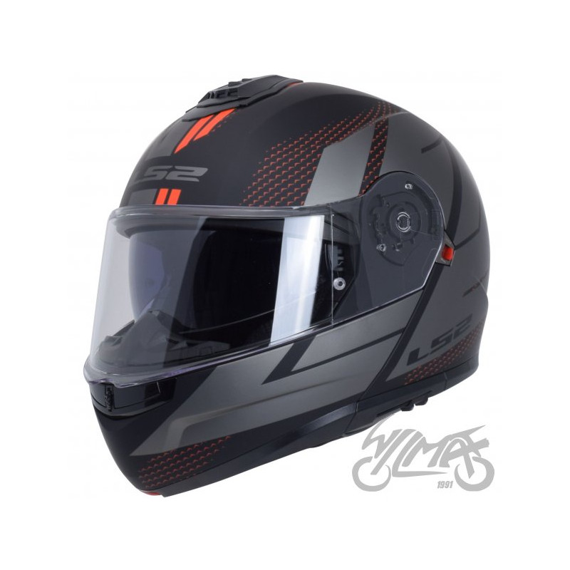 KASK LS2 FF908 STROBE II CODE M. BLACK GREY-06 3XL
