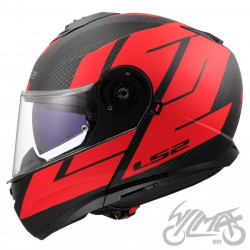KASK LS2 FF908 STROBE II CODE M. BLACK RED-06 L