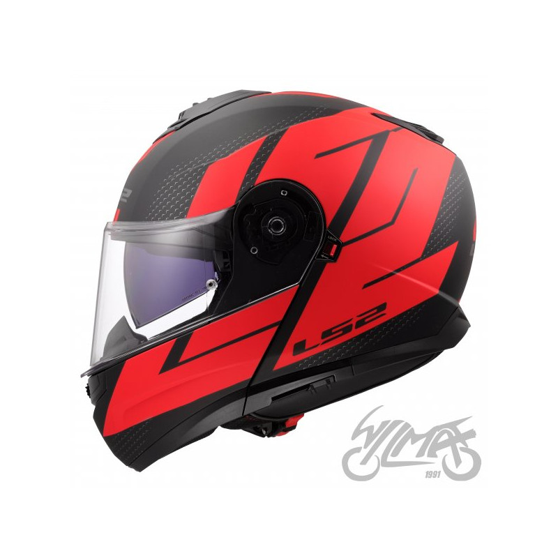 KASK LS2 FF908 STROBE II CODE M. BLACK RED-06 L