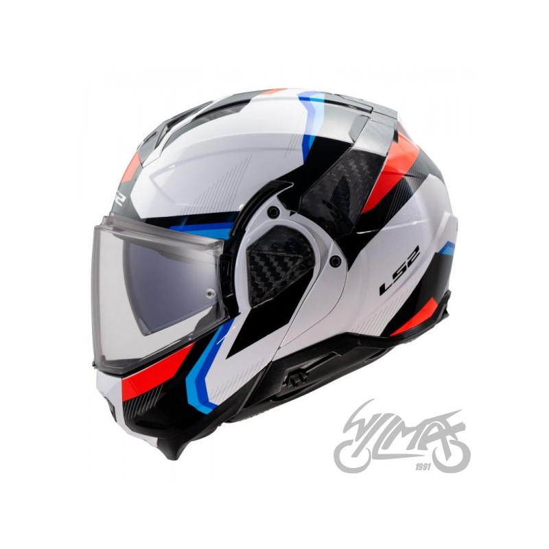 KASK LS2 FF910 ADVANT II TRIPLE WHITE BLUE RED L