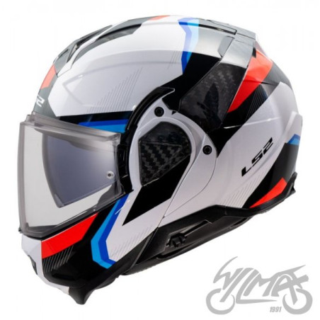 KASK LS2 FF910 ADVANT II TRIPLE WHITE BLUE RED L