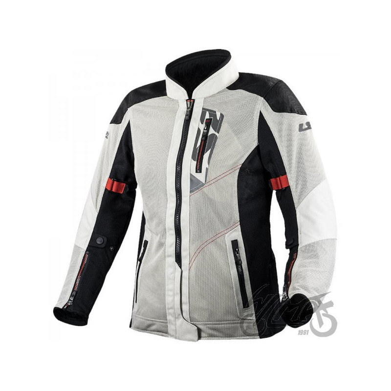 KURTKA LS2 ALBA LADY LIGHT GREY BLACK M