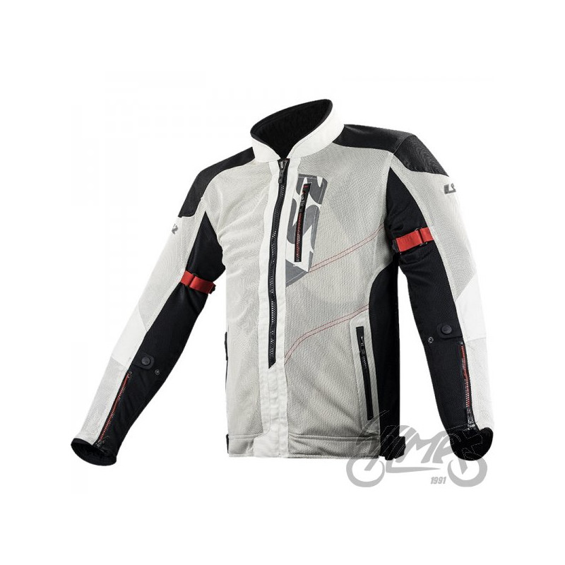 KURTKA LS2 ALBA MAN LIGHT GREY BLACK  3XL