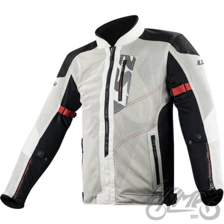 KURTKA LS2 ALBA MAN LIGHT GREY BLACK  3XL