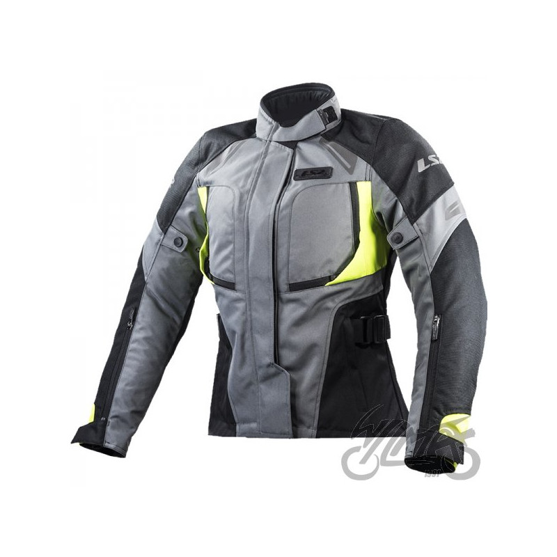 KURTKA LS2 PHASE LADY GREY BLACK YELLOW  M