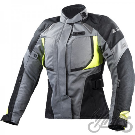 KURTKA LS2 PHASE LADY GREY BLACK YELLOW  M