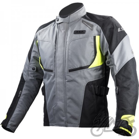 KURTKA LS2 PHASE MAN GREY BLACK YELLOW  XL