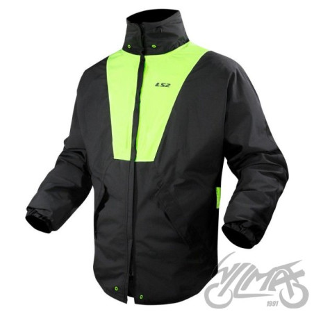 KURTKA PRZECIWDESZCZOWA LS2 X-RAIN BLACK H-V Y. L