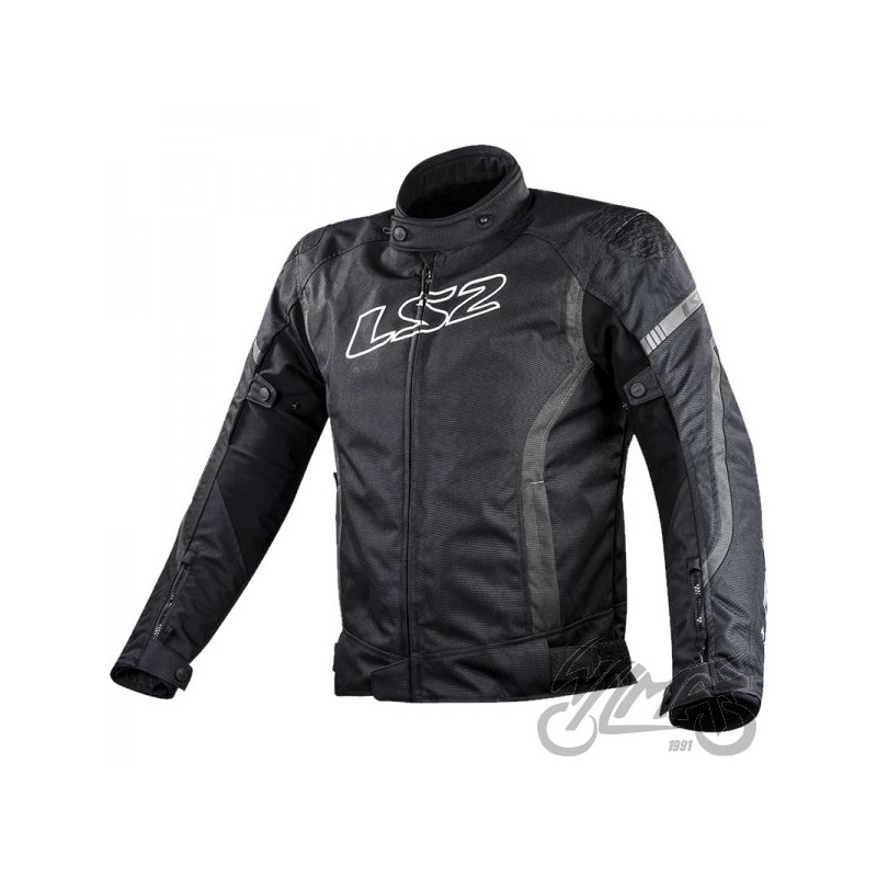 KURTKA LS2 GATE MAN BLACK DARK GREY 5XL