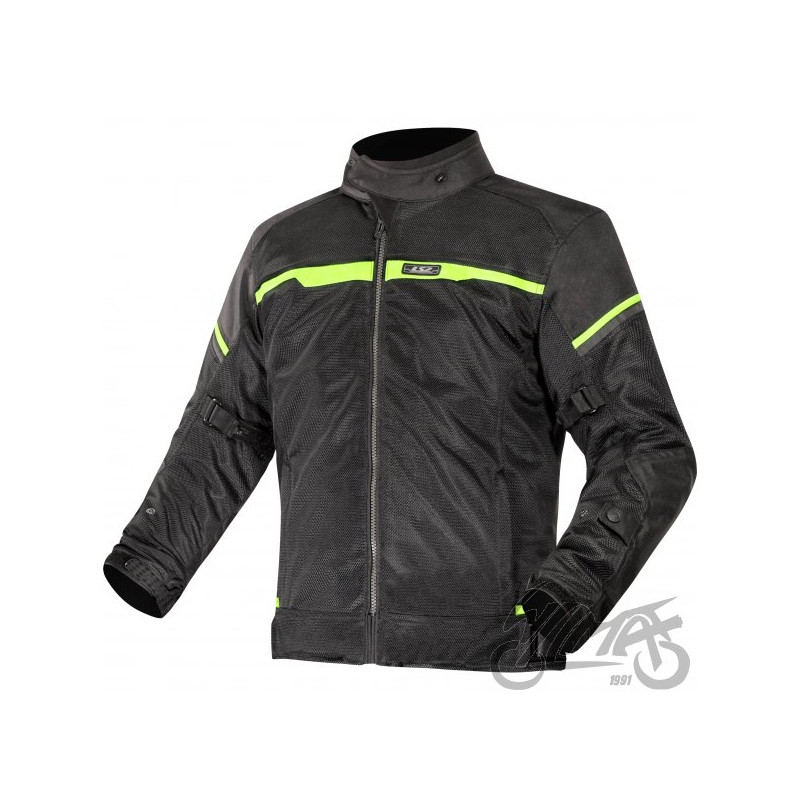 KURTKA LS2 RIVA MAN BLACK NEON YELLOW XL