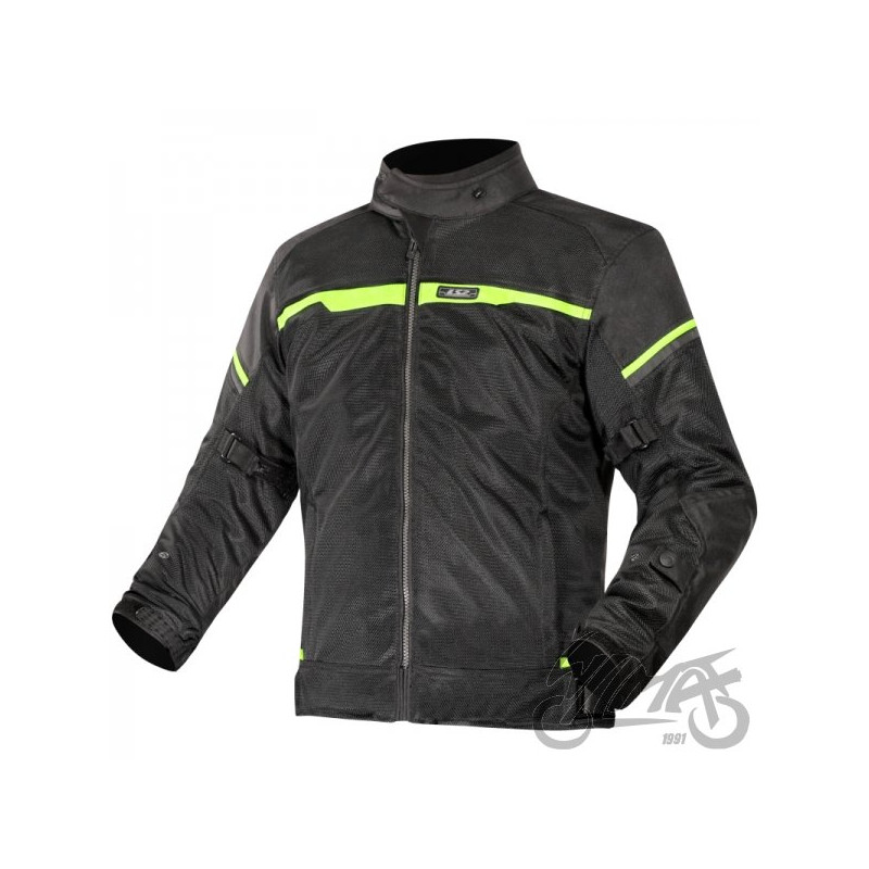 KURTKA LS2 RIVA MAN BLACK NEON YELLOW 3XL