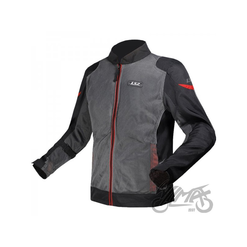 KURTKA LS2 AIRY EVO MAN GREY BLACK RED 3XL