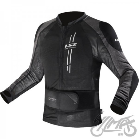 BLUZA LS2 X-ARMOR MAN  BLACK SIL S