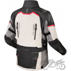 KURTKA LS2 APOLLO MAN GREY BLACK RED 3XL