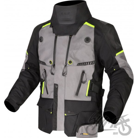 KURTKA LS2 APOLLO MAN BLACK DARK GREY H-V YEL. L