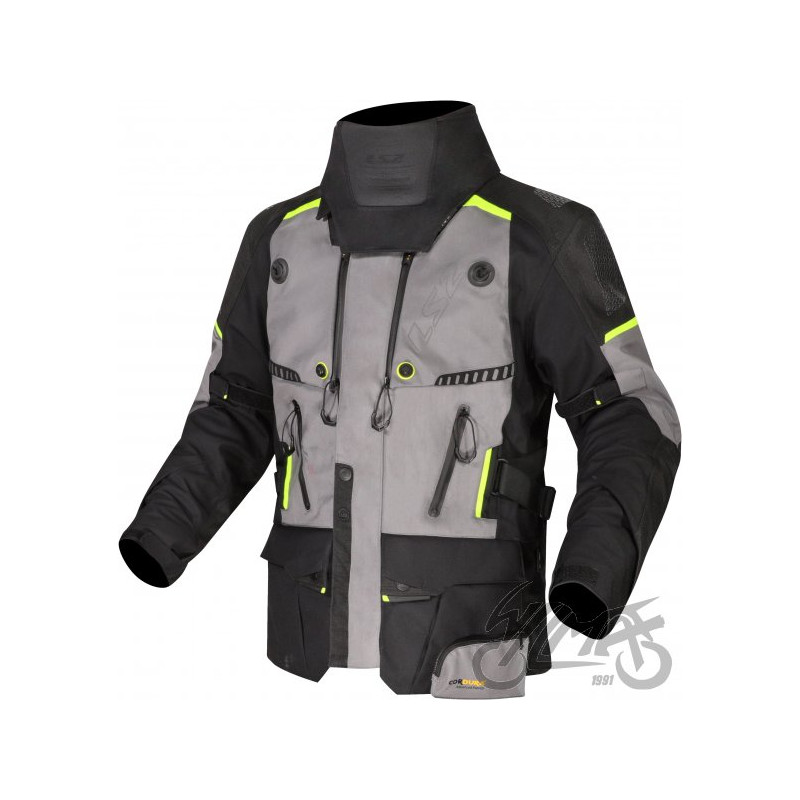 KURTKA LS2 APOLLO MAN BLACK DARK GREY H-V YEL. XL