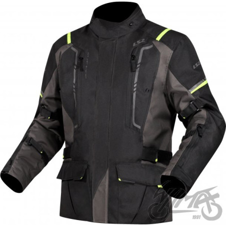 KURTKA LS2 NARVIK MAN GREY BLACK H-V YELLOW L
