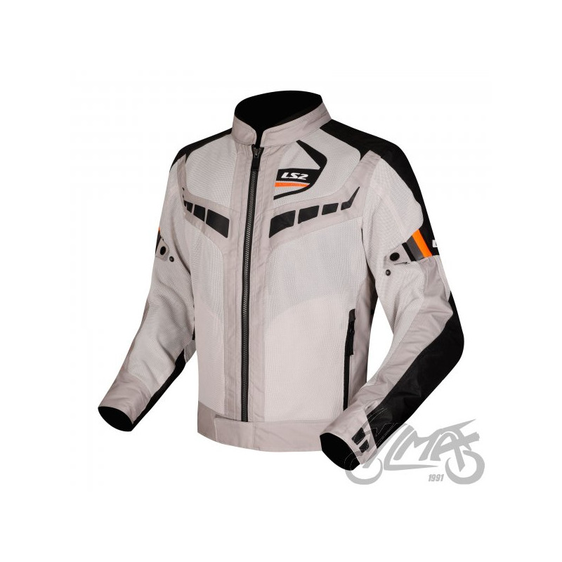 KURTKA LS2 GARDA AIR MAN BLACK GREY H-V ORANGE XXL