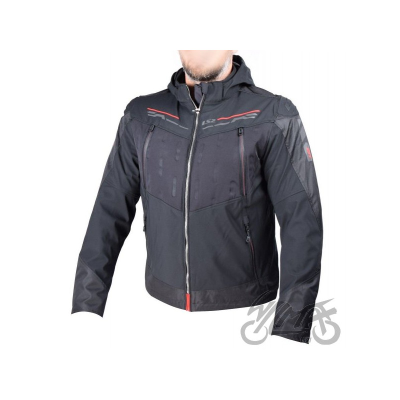 KURTKA LS2 ZIRCONIUM MAN BLACK RED S