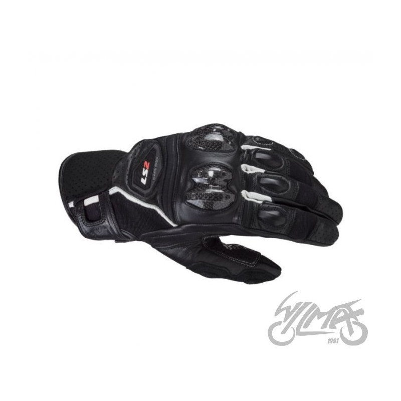 RĘKAWICE LS2 SPARK 2 MAN BLACK WHITE 3XL