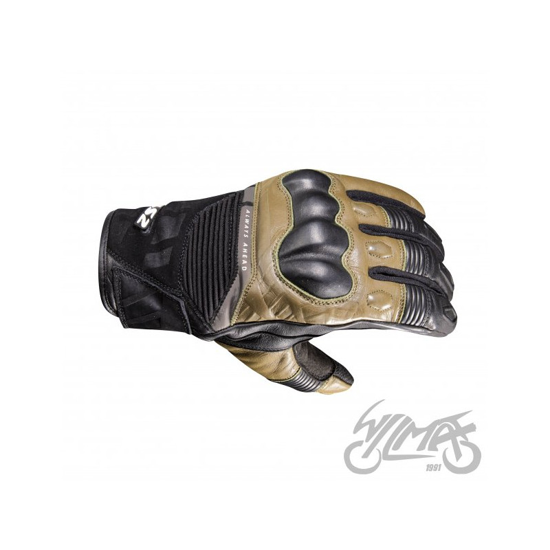 RĘKAWICE LS2 OCTANE WP LEATHER MAN BLACK GREEN M