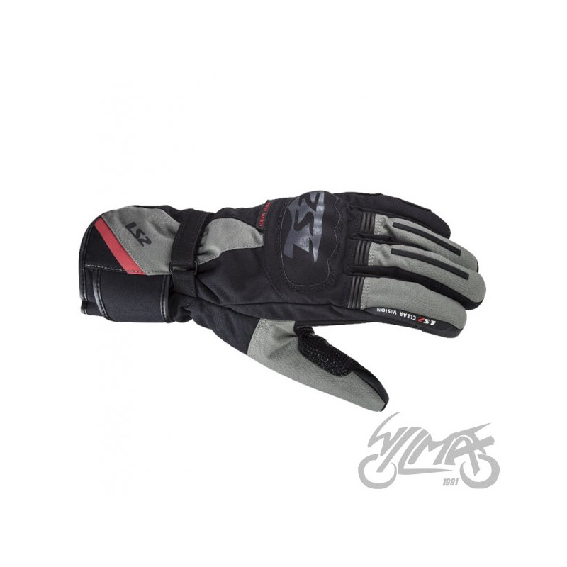 RĘKAWICE LS2 SNOW MAN BLACK GREY S