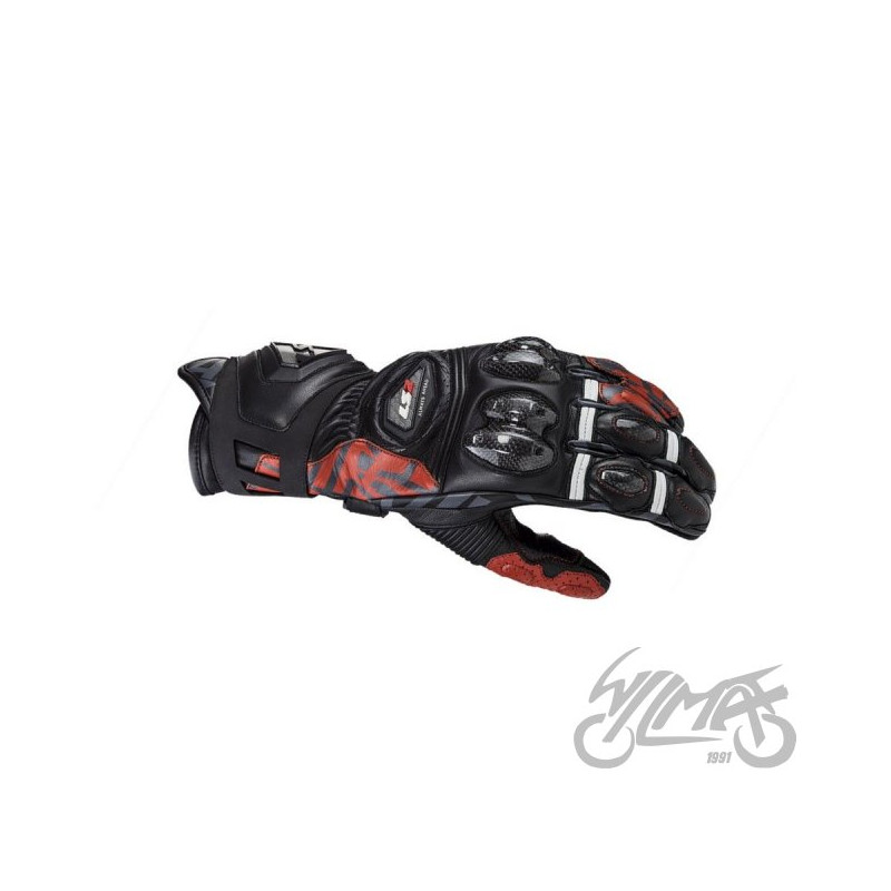 RĘKAWICE LS2 FENG RACING BLACK RED L
