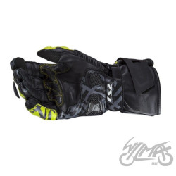 RĘKAWICE LS2 FENG RACING BLACK H-V YELLOW XL