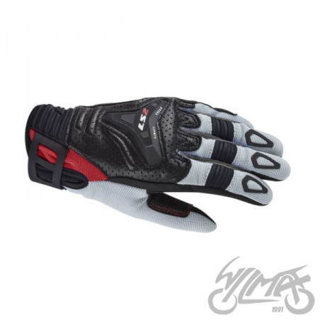 RĘKAWICE LS2 ALL TERRAIN LADY BLACK GREY RED XS