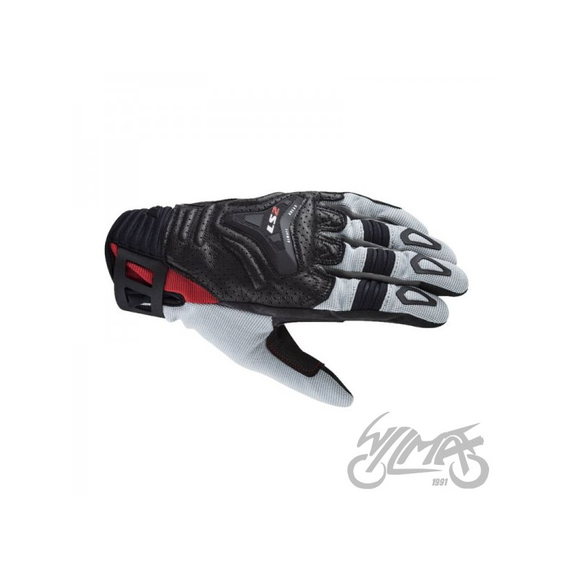 RĘKAWICE LS2 ALL TERRAIN MAN BLACK GREY RED M