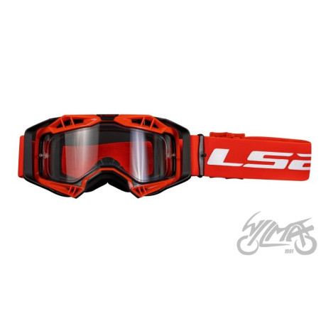 GOGLE LS2 AURA CZARNO-CZERWONE