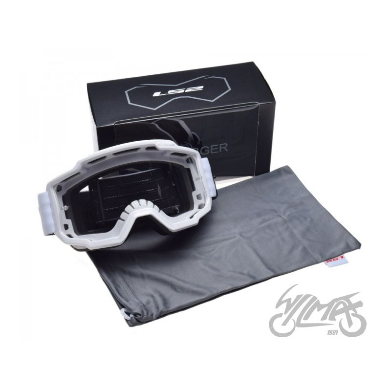 GOGLE LS2 CHARGER BIAŁE CLEAR VISOR