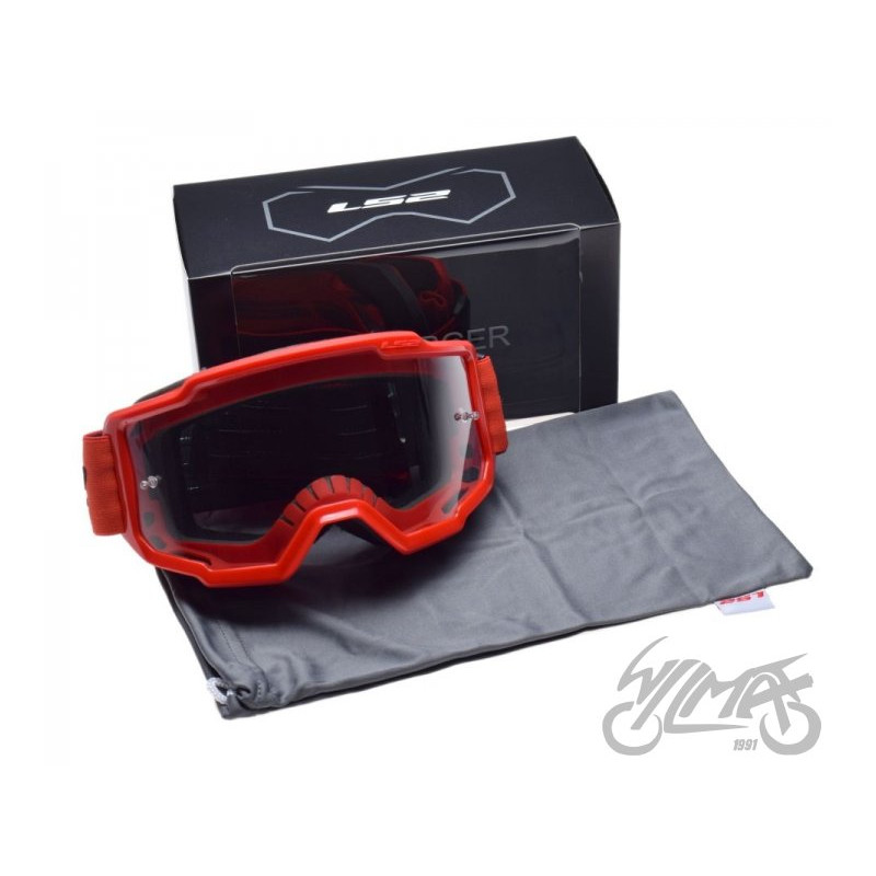 GOGLE LS2 CHARGER CZERWONE CLEAR VISOR