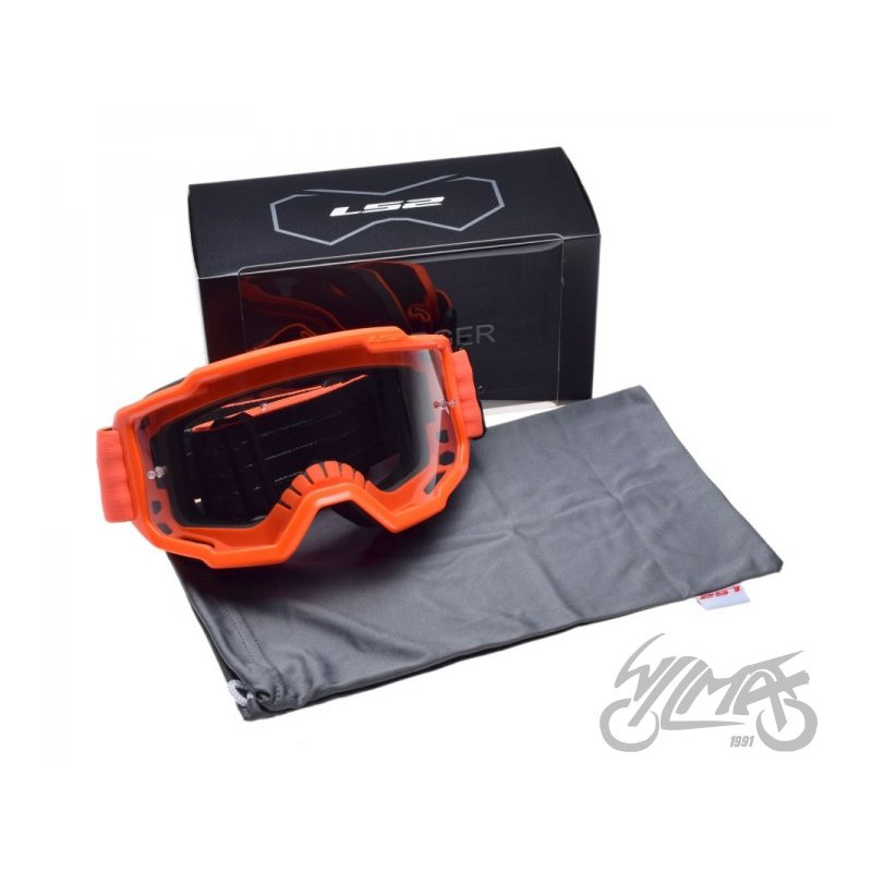GOGLE LS2 CHARGER POMARAŃCZOWE CLEAR VISOR
