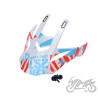 DASZEK KASKU MX437 EVO FUNKY RED WHITE